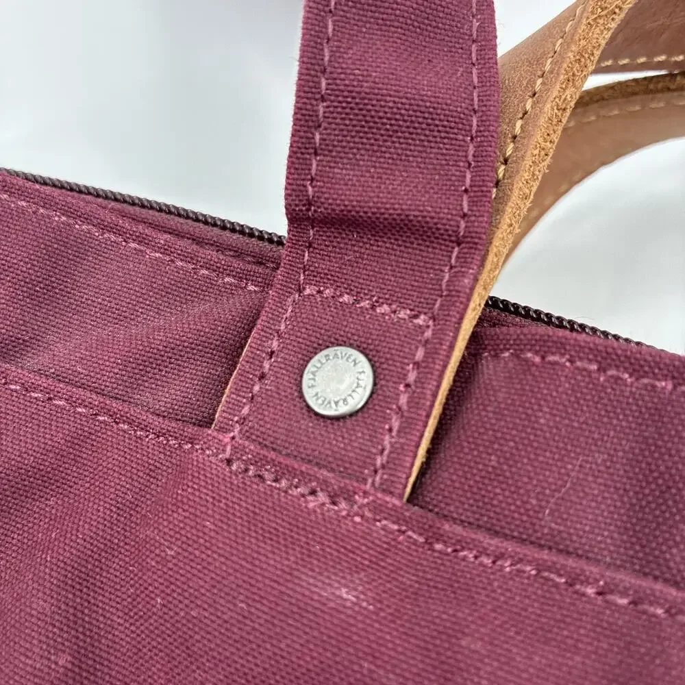 Fjallraven G-1000 Totepack No. 1 Maroon Bag Tote Shoulder Backpack Travel Zipper
